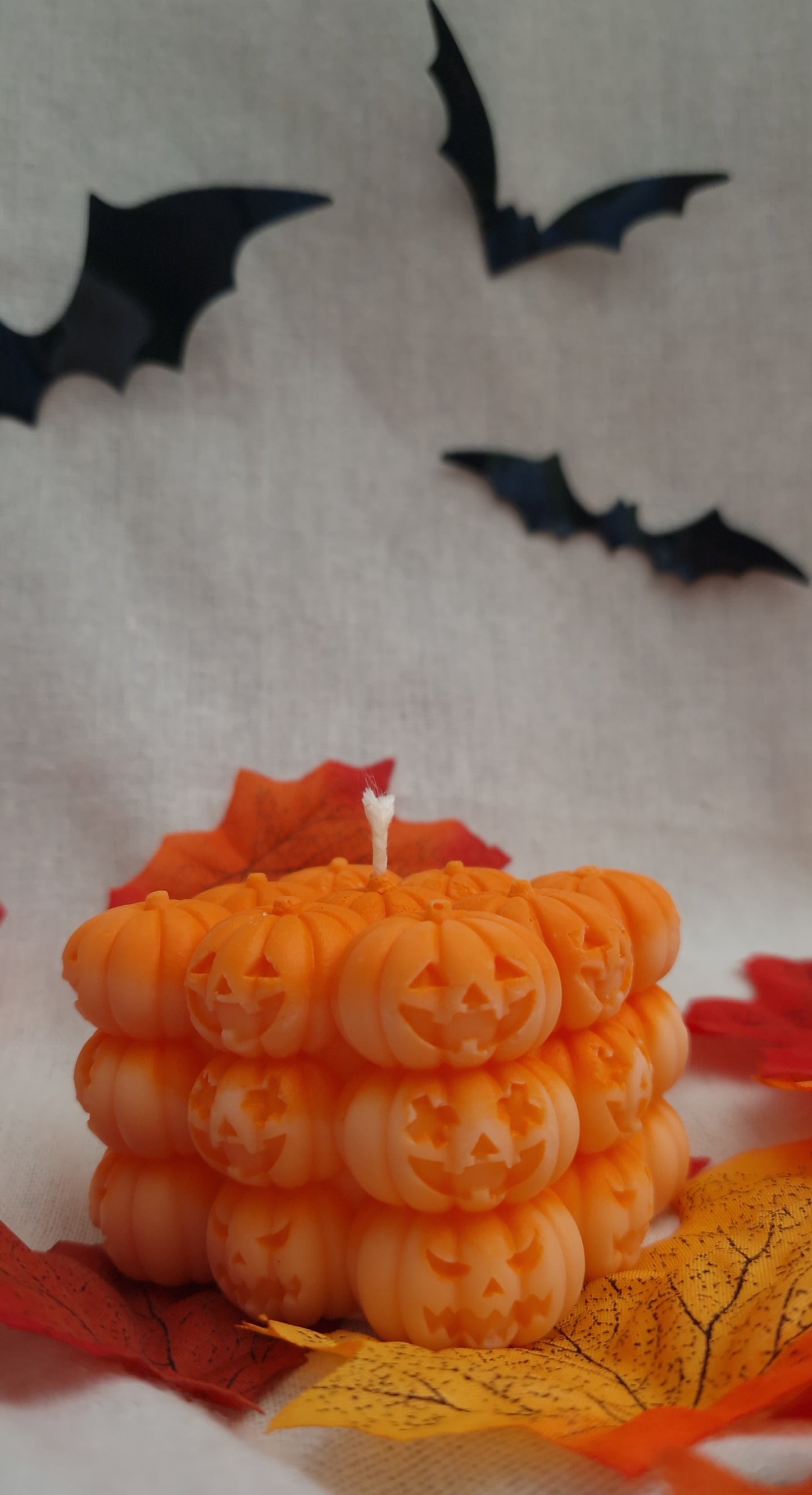 Bougie Artisanale Halloween Citrouille – Parfum Épicé | Cire de Soja Naturelle | Édition Limitée