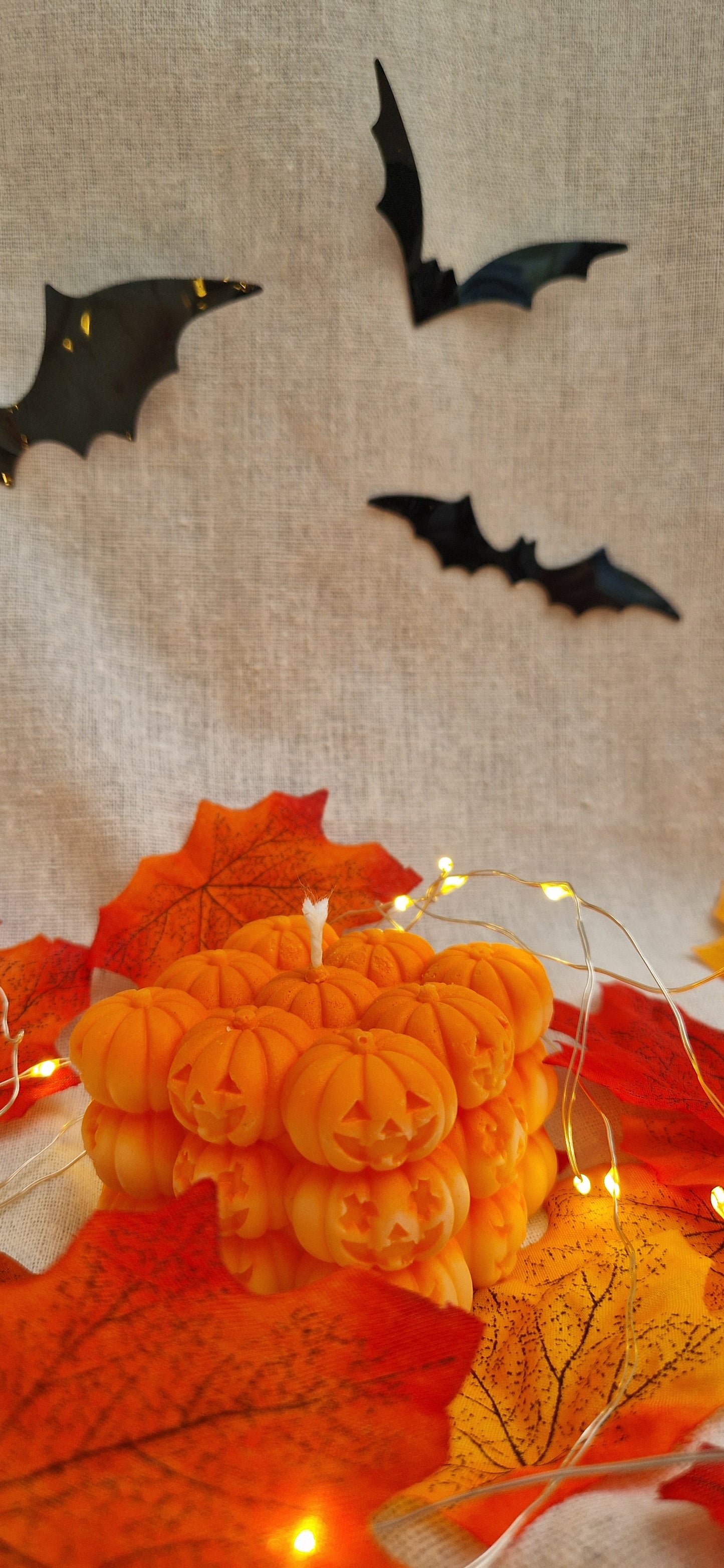 Bougie Artisanale Halloween Citrouille – Parfum Épicé | Cire de Soja Naturelle | Édition Limitée